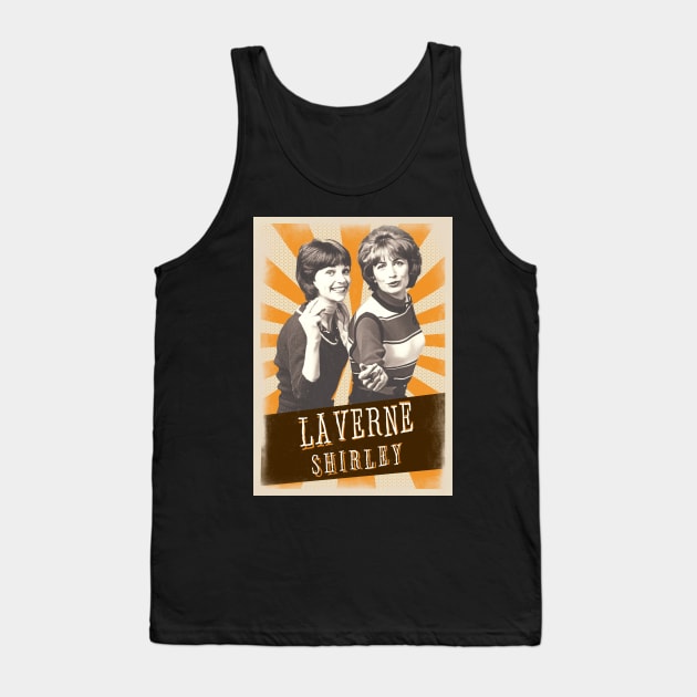 Vintage Aesthetic Laverne and Shirley Tank Top by SkulRose